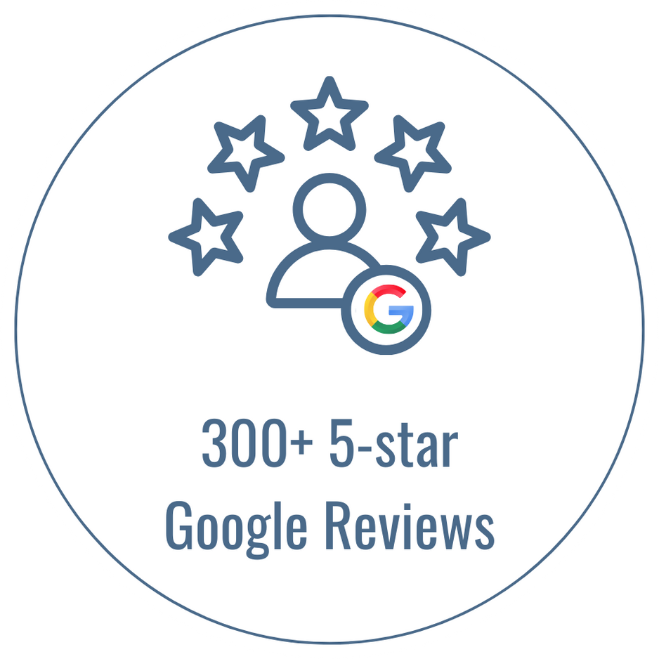 300+ 5-star Google Reviews